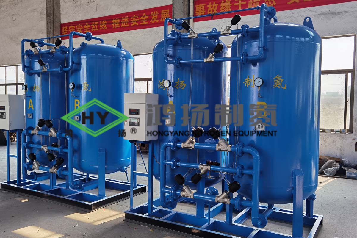 鸿扬制氮厂家又一批制氮机设备如期制作完工了